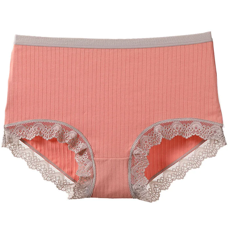 

Oversized 200 kg graphene high-waist underwear women's cotton antibacterial lace seamless breathable cross-border briefs