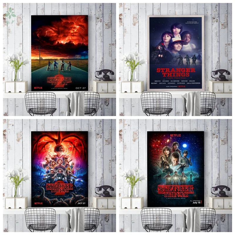 

New Stranger Things Season Three Posters Oil Painting Print On Canvas Artwork Indoor Decoration