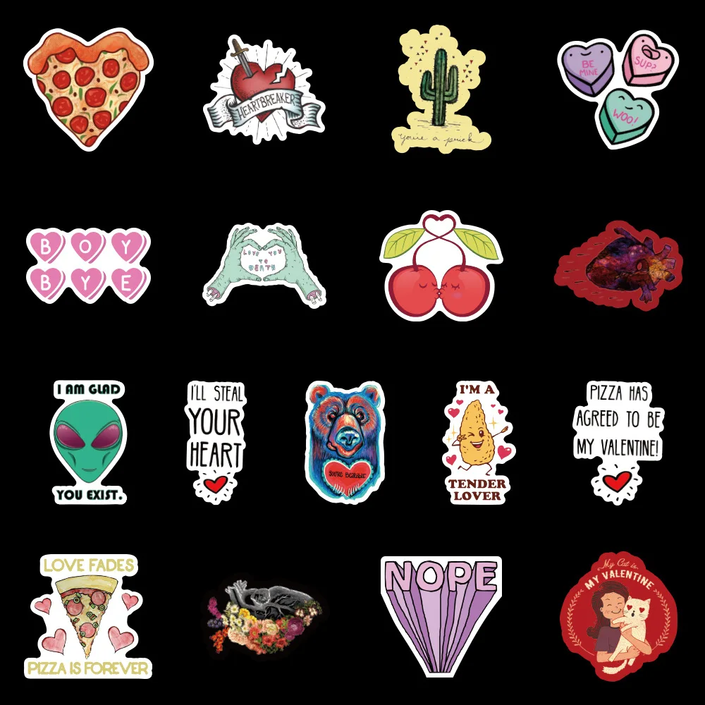 

50/100Pcs sweet salty Stickers Waterproof PVC Decals for Fans Gift DIY Laptop Luggage Phone Guitar Stickers