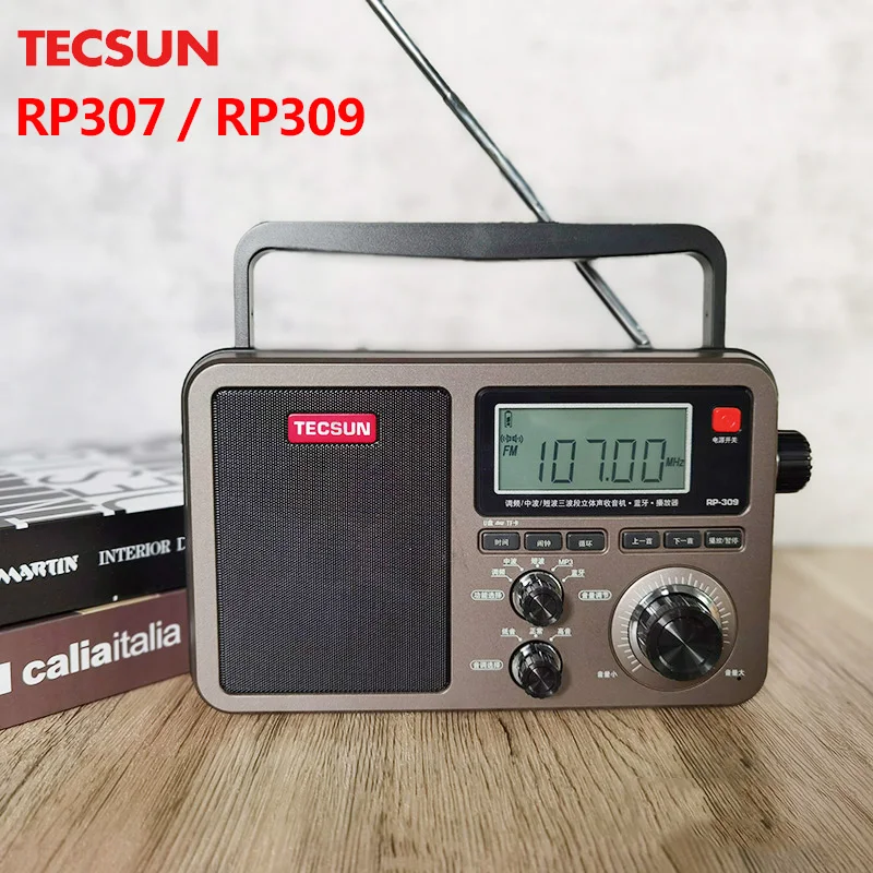 Оригинальная Колонка Tecsun RP309 RP307 WAV APE FLAC Bluetooth портативная FM SW MW Радио USB TF SD карта