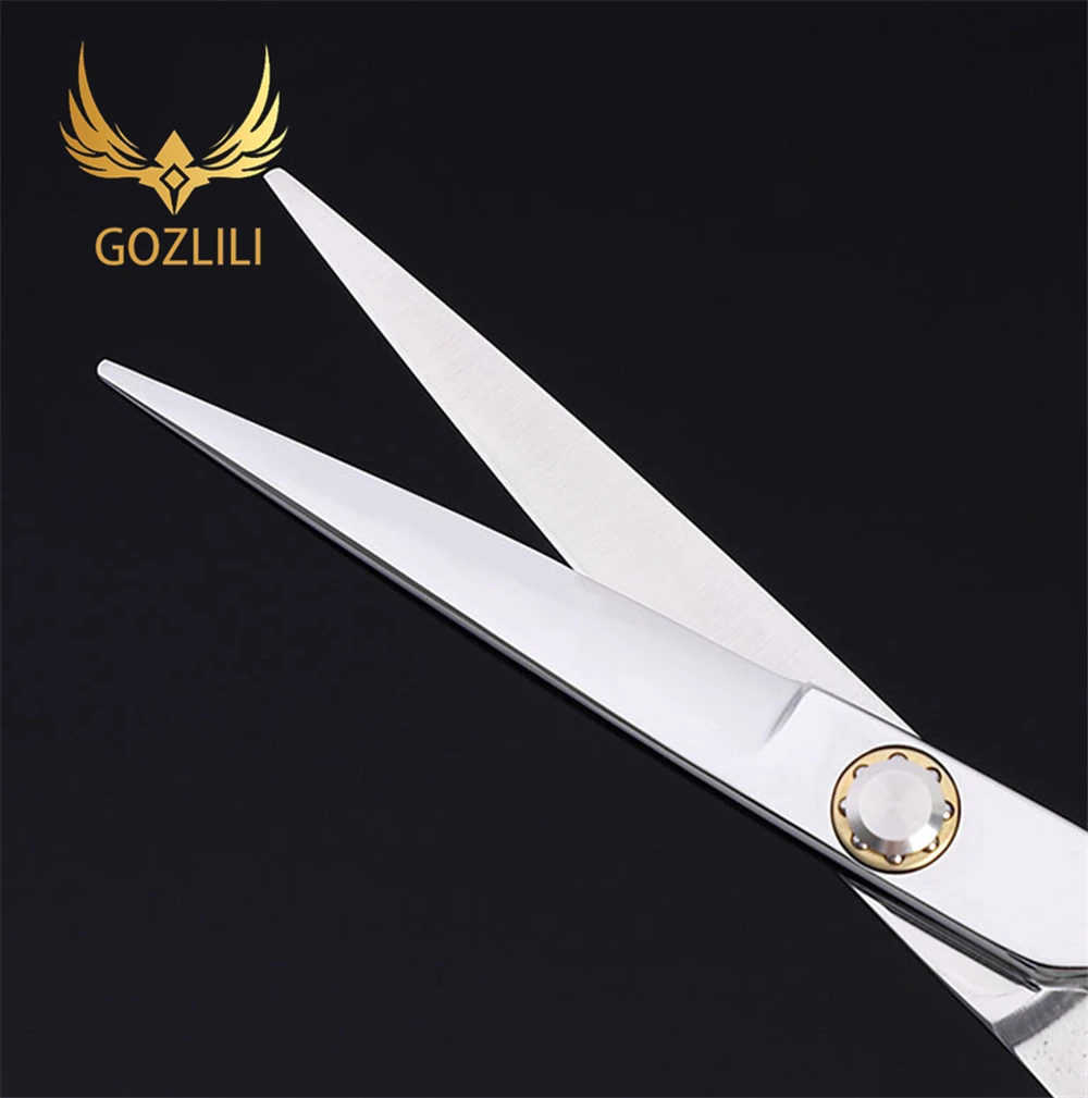 

GOZLILI Japanese 440C 5.5inch Hair Scissors Professional Scissors With Big Bearing Screw Hair Cutting And Thinning Scissors Tool