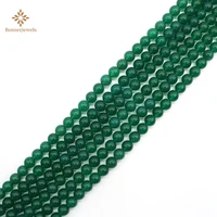 natural stone wholesale green agates beads loose round diy bracelet necklace for jewelry making mix strand 15 4681012 mm