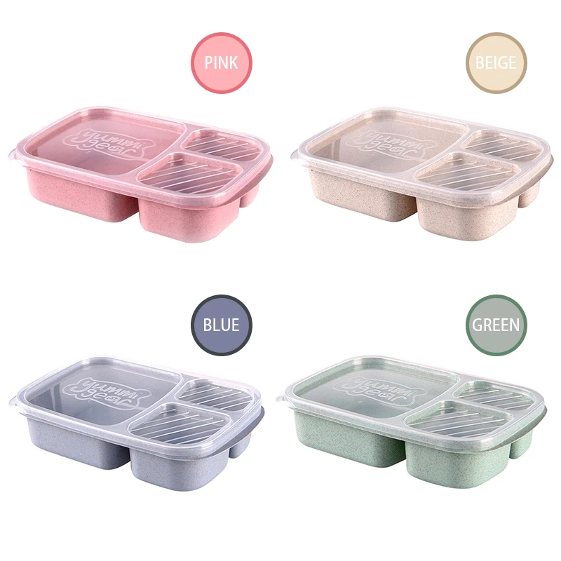 Отдельные Коробки для обедов 3 слоя портативная коробка бенто фруктов Еда