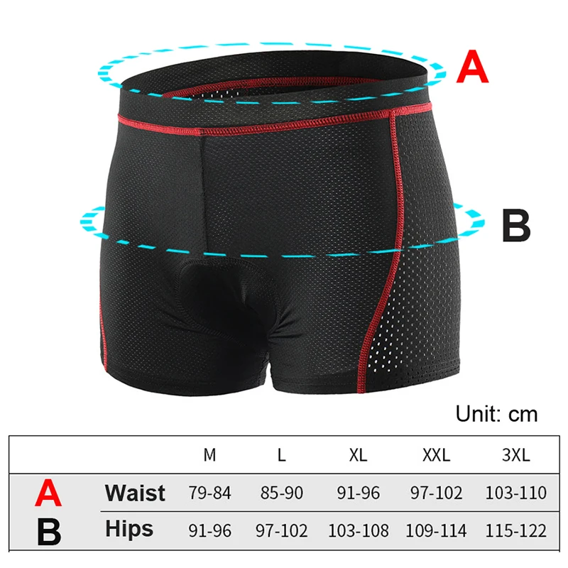 

Breathable 5D Gel Pad Cycling Shorts Thicken Silicone Cushion Shockproof Men's Underwear Quick Drying Bicycle Shorts Biker short
