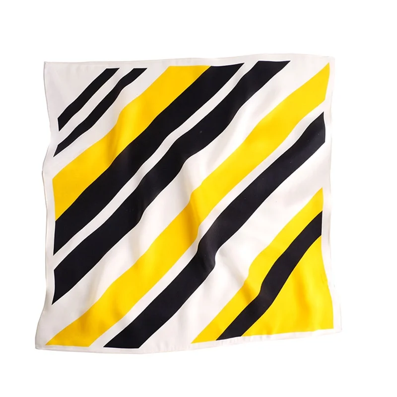 

Женский шейный платок в полоску, с квадратным вырезом, 53x53 см