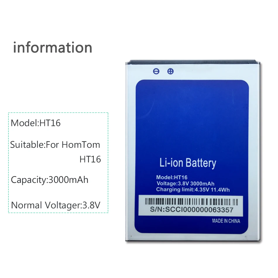HT16 3000 мАч новая производственная батарея для HOMTOM HT 16 Pro Телефон Замена