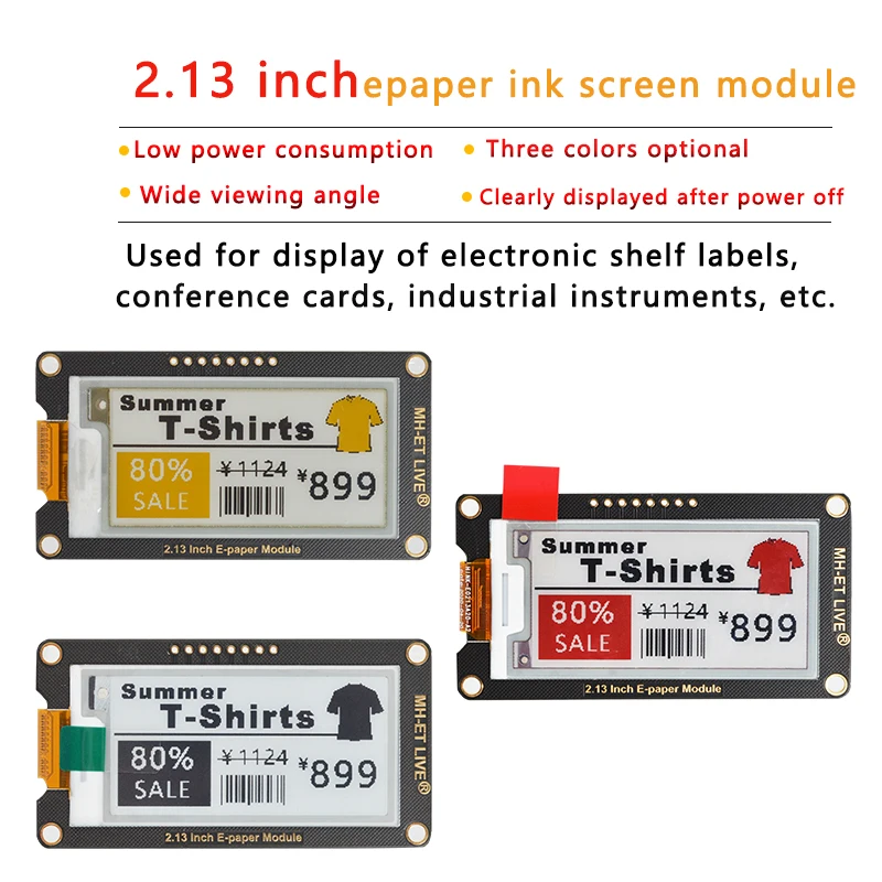 Модуль электронной бумаги 2 13 дюйма дисплей для красный черный белый желтый