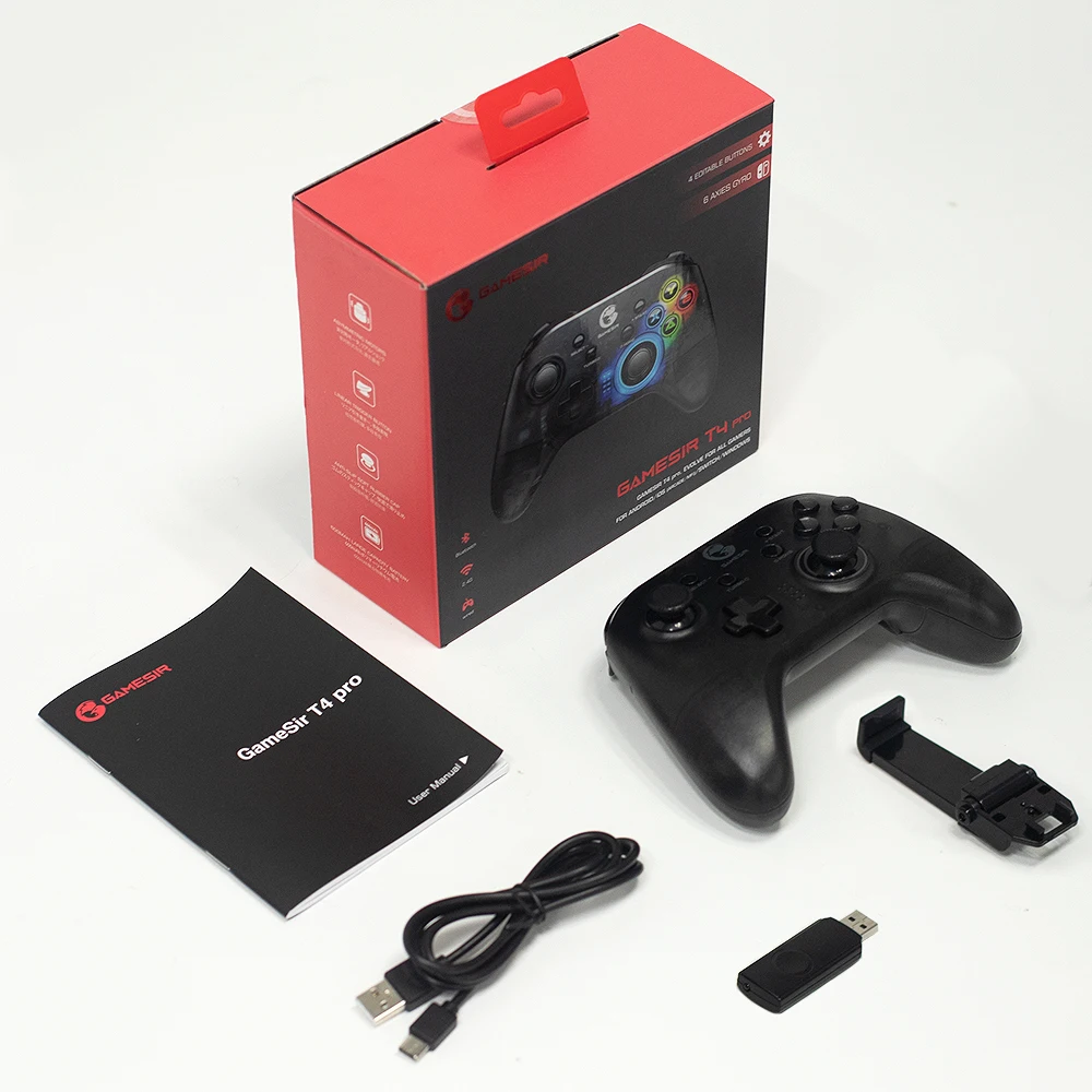 

GameSir T4 Pro Bluetooth Game Controller 2.4GHz Wireless Gamepad applies to Nintendo Switch Apple Arcade and MFi Games