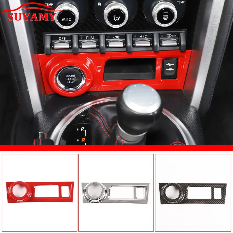 

1PC Car Ignition Start Button Decorative Frame Interior Covers Stickers Trim Auto Accessories For Toyota 86 Subaru BRZ 2012-2020