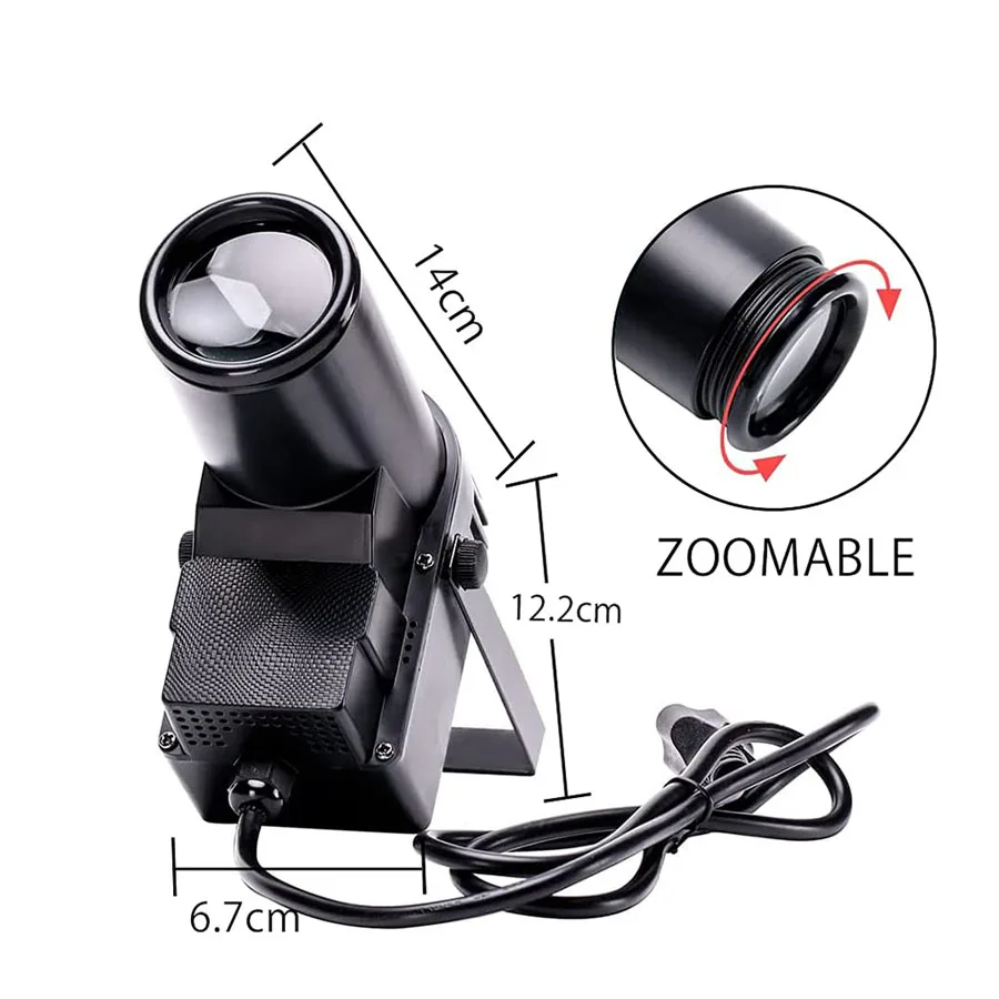 

DMX512 RGBW LED Beam Pinspot Light 10W Full Color Spotlight For Mirror Ball Disco Ballroom Party Wedding Event Stage Lamp