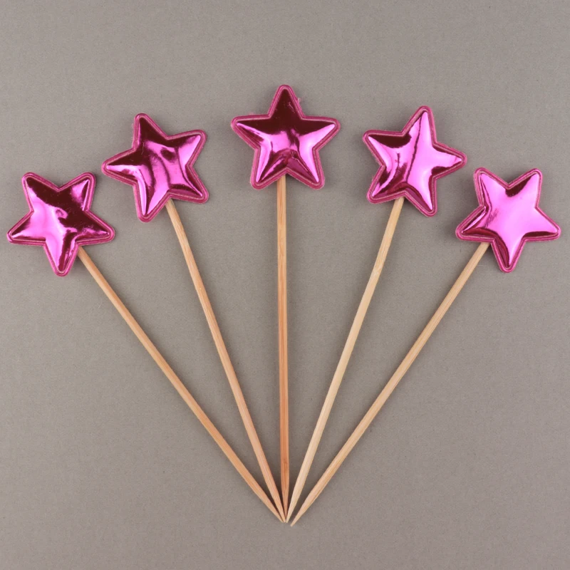 rose red star 5pcs Cakelove 5 шт/лот Прекрасный Сердце Звезда Корона торт Топпер для с изображением пирожного на день рожденья Детские флажки для душа вечерние свадебные украшения - Цвет: rose red star 5pcs