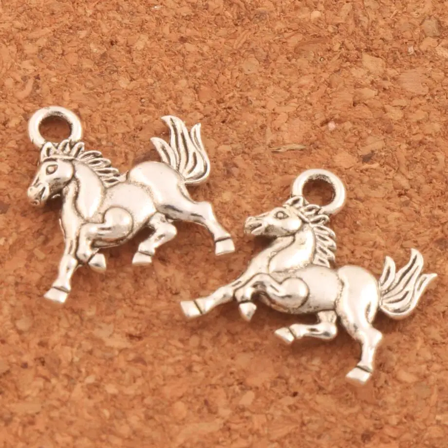 150PCS My Little Horse Spacer Charm Beads 14x15.5mm Pendants for Cowgirl Teen Girls Equestrian Birthday Gift DIY L181