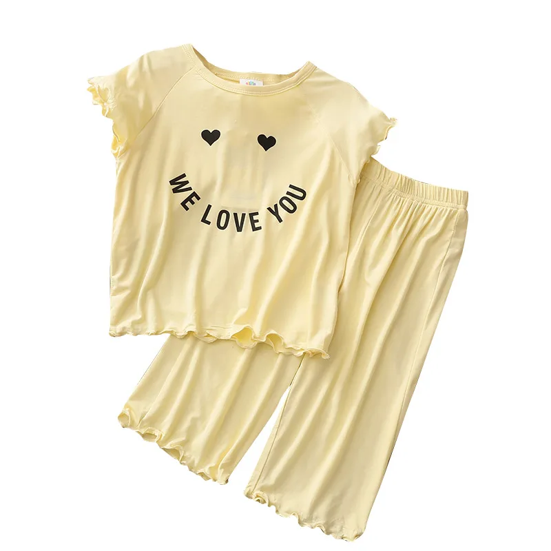 

Baby Home Service Suit 2021 Summer Girl Children's Short-sleeved T-shirt Pants