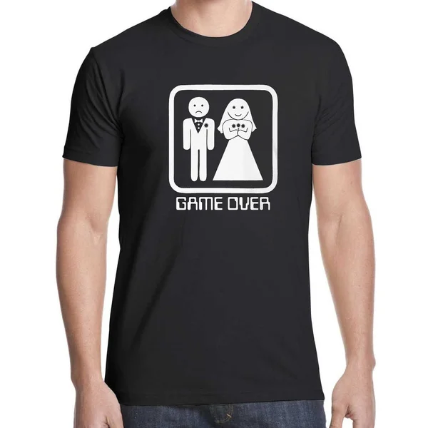 

Game Over T-Shirt Mens Round Cotton Short Sleeves Fashion Tee Shirts
