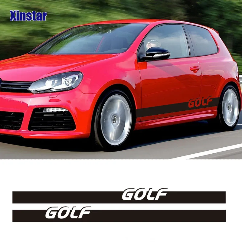 2 шт. MK6 MK7 MK5 боковые стикеры декоративные для тела VK Volkswagen GOLF R 6 7 5 golf 5|Наклейки на