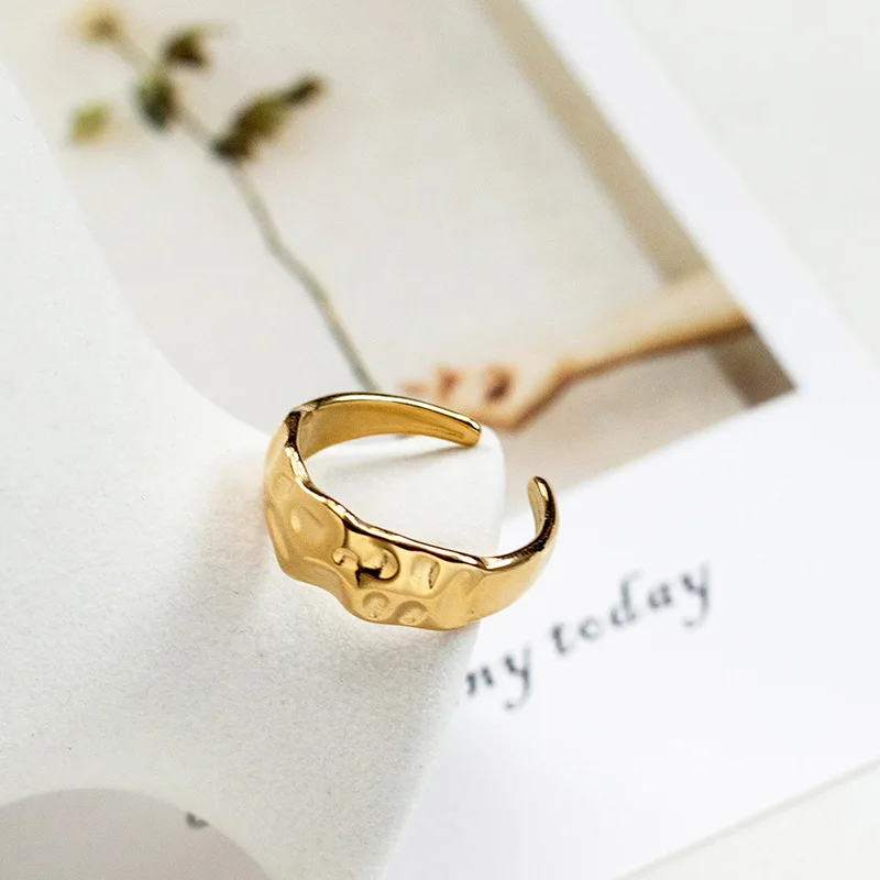 Кольца женские из нержавеющей стали золотистого/стального цвета регулируемые