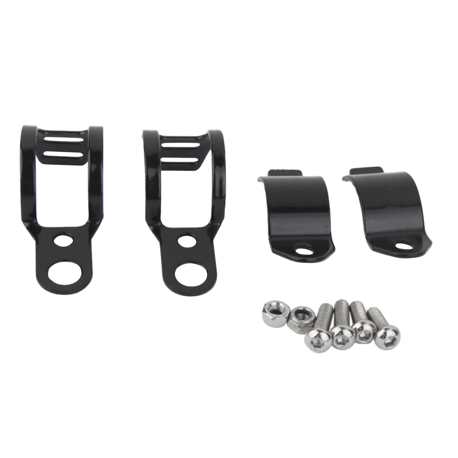 

2 Pairs Metal Tube Replacement Motorcycle Accessories Mount Turn Holder Signal Fork Brackets Light Universal Relocation Clamps