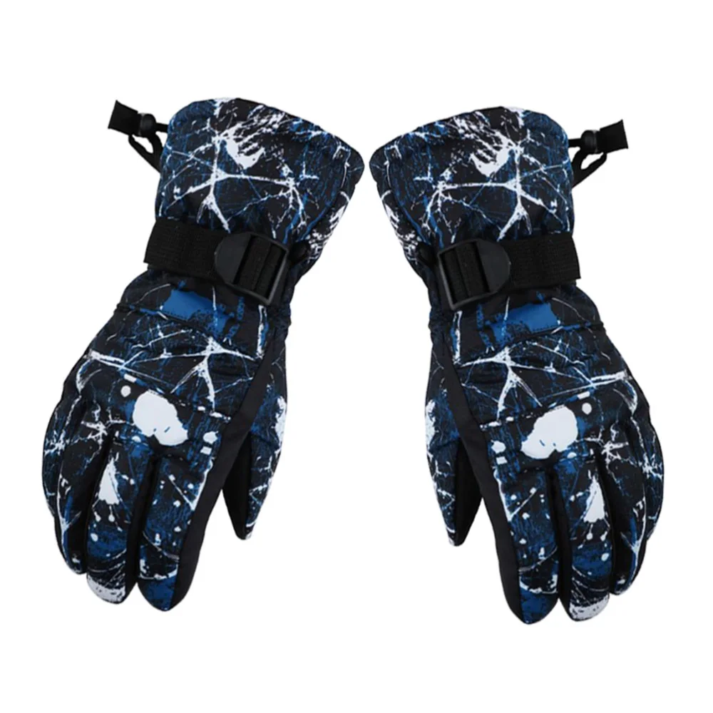 

Creative Men Outdoor Ski Riding Graffiti Pattern Sports Finger for Mountain Climbing Hiking (Black B