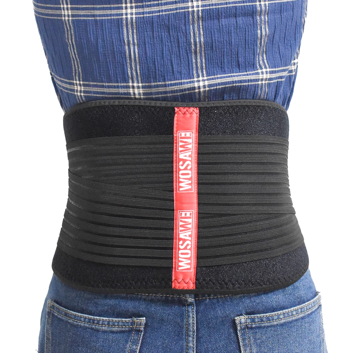 WOSAWE ремешок на талию Поддержка регулируемый пояс для бодибилдинга задняя