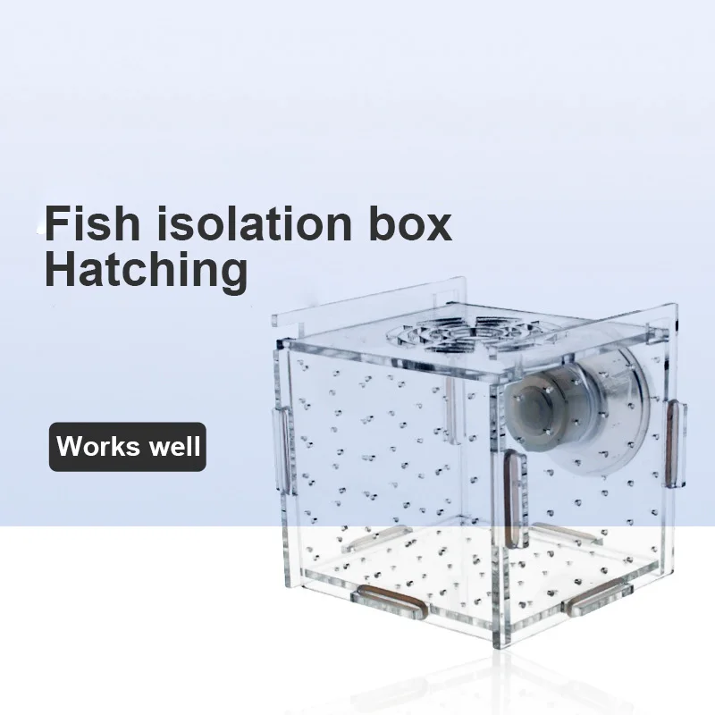

1pc 5Sizes Fish Tank Aquarium Transparent Incubator Breeding Box Single Double Grid Isolation Box Aquatic Pet Breeding Container