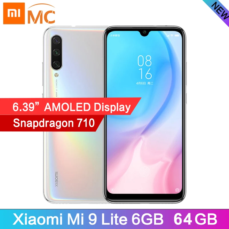Глобальная версия телефон Xiaomi Mi 9 Lite 6 39 дюймовый AMOLED экран ГБ+64 ГБ Snapdragon 710 восемь