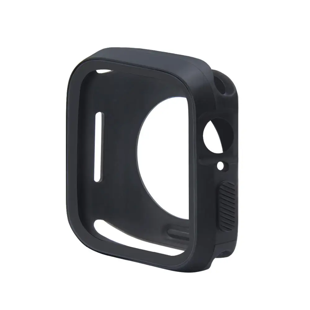 Black Защитный чехол для Apple Watch, версии 5/4/3/2/1 40 мм 44 Ni ke стиль Мягкий силиконовый чехол s для наручных часов iWatch серии 5 4, 2, 3, ремешок 42 мм, 38 мм - Цвет: Black