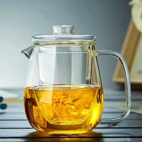 heat resistant glass teapot cup with filter wall glass cup kung fu tea set high temperature explosion proof tea infuser