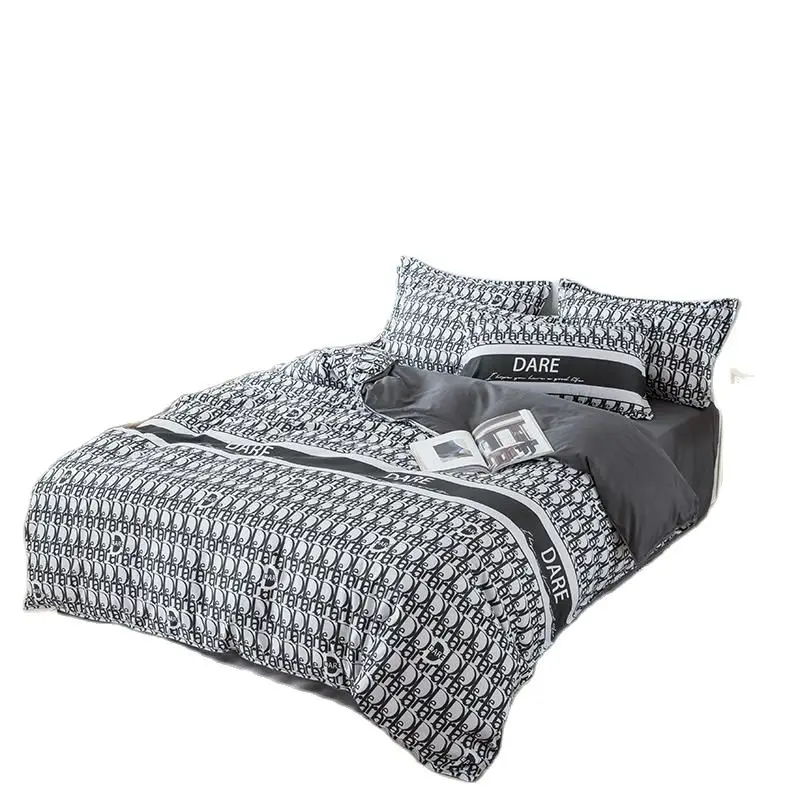 

Комплект постельного белья с принтом, пододеяльник, двуспальный комплект, двуспальный, Королевский, двуспальный, наволочка, постельное бел...