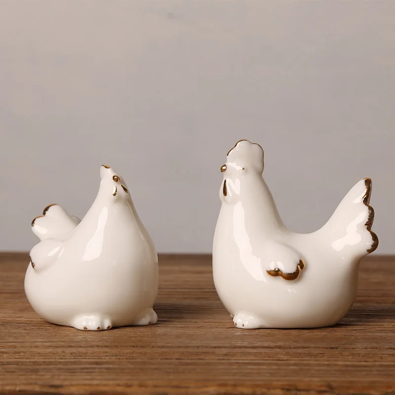 Minimalis керамические куриные цыплята абстрактные украшения ремесла для животных