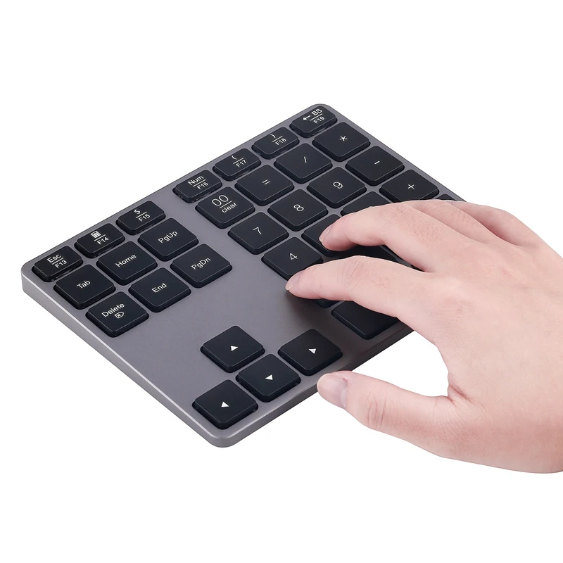 

Small-Size Alloy 35 Keys Bluetooth Wireless Numeric Keypad for Accounting Teller Laptop Notebook Tablets Digital Keyboard
