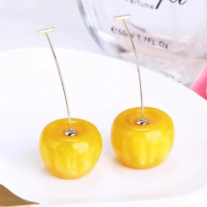 Быть 8 Лидер продаж красная вишня дизайн простые серьги для Для женщин девочек