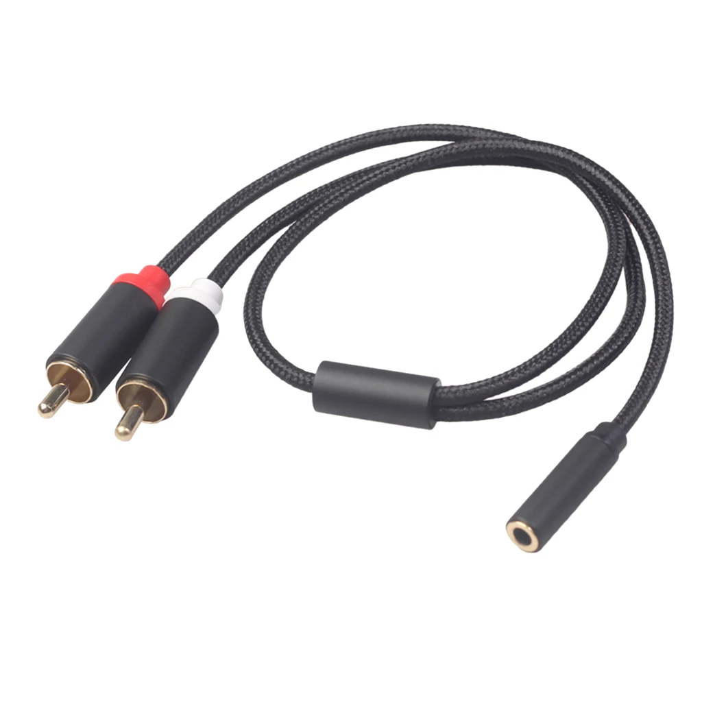 

1 шт., 3,5 мм, стерео аудио гнездо на 2 RCA, штекер, черный, 3635F-04, 40 см