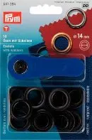 

Prym 10pcs 14mm Black eyelets with washers and fixing tool Leather Craft 541384