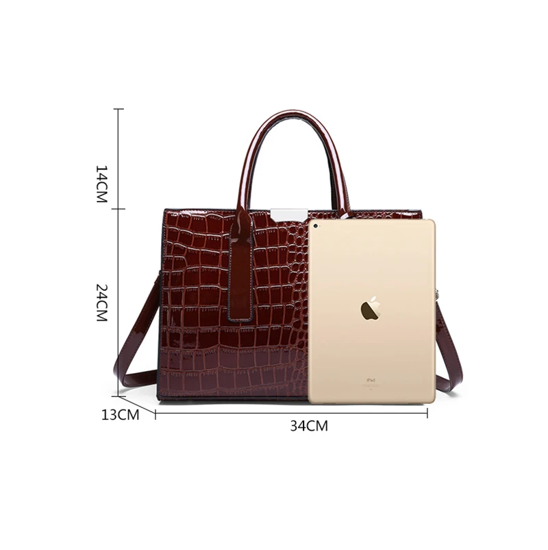 

Fashion Crocodile Pattern Ladies Handbags 2021 Luxury Designer Handbags for Women Large Capacity Female Shoulder Messenger Bag