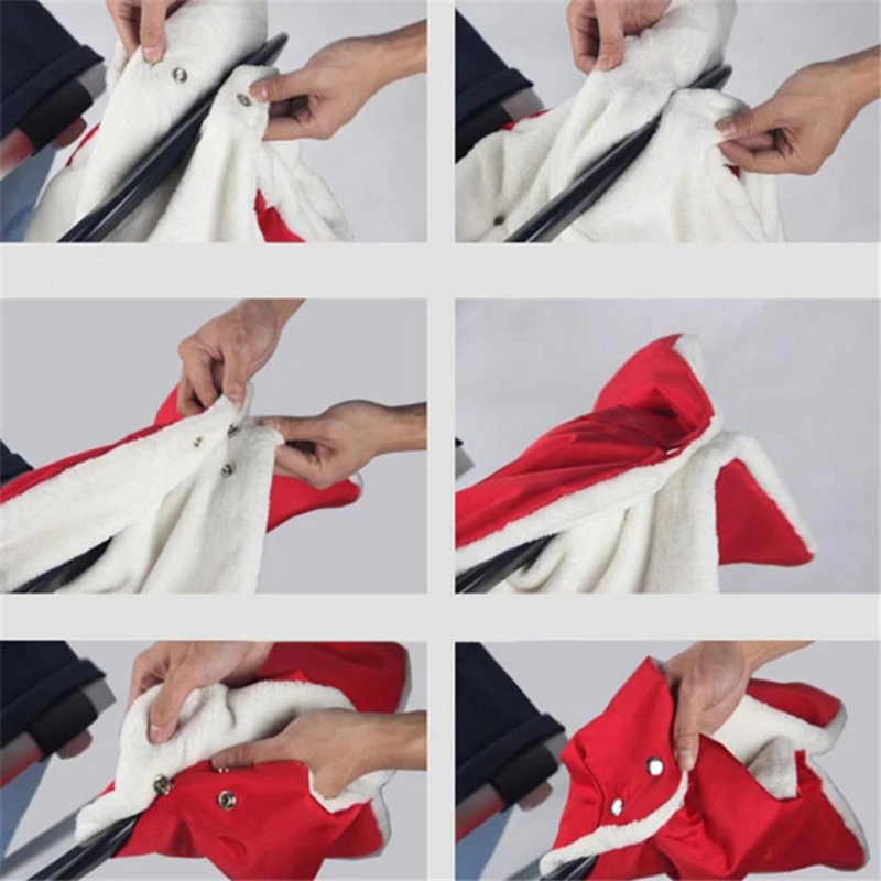 

Winter Warm Stroller Gloves Newborn Baby Push Chair Windproof Gloves Waterproof Fleece Pram Accessories