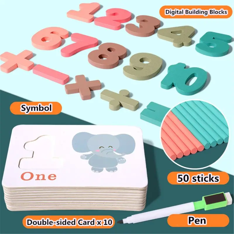 

Numbers Flash Cards Set - Numbers Animal Card Board Matching Puzzle Game