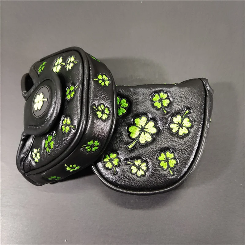 Колотушка для гольфа Шлем Счастливый Клевер вышивка на магните чехол короткой