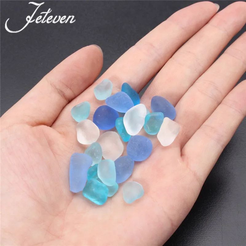 20 шт. 10-16 мм синие опавшие матовые песочные камни для сережек подвесок ожерелий