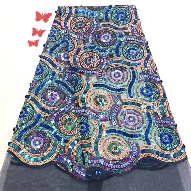 Новинка 2019! ВЫСОКОКАЧЕСТВЕННАЯ кружевная ткань с вышивкой в Африканском