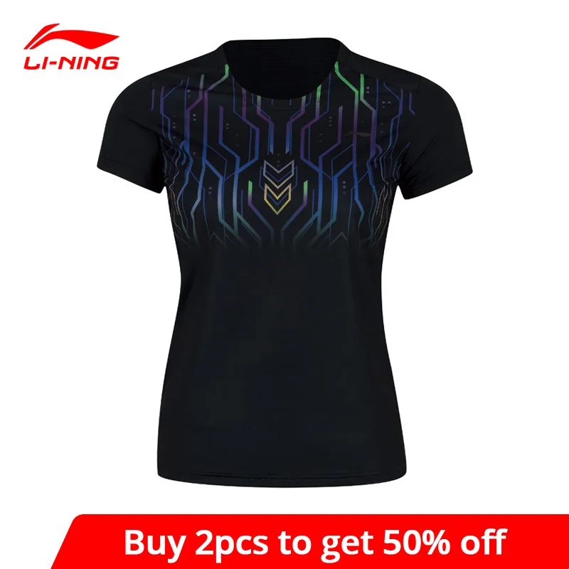 Женские футболки для бадминтона Li Ning спортивные соревнований по бадминтону с