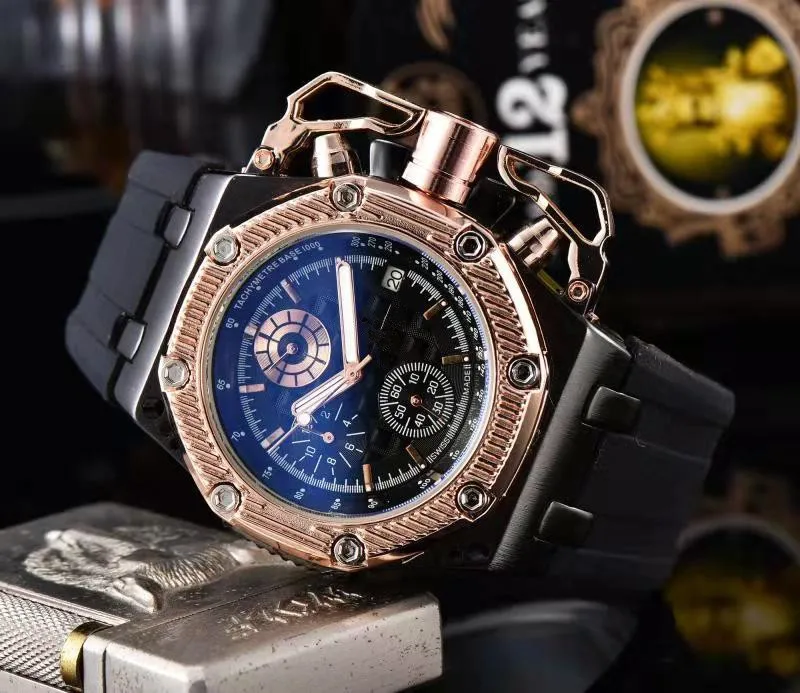 JUNBIE люксовый бренд мужские военные спортивные часы Аналоговые с датой 6 Pin