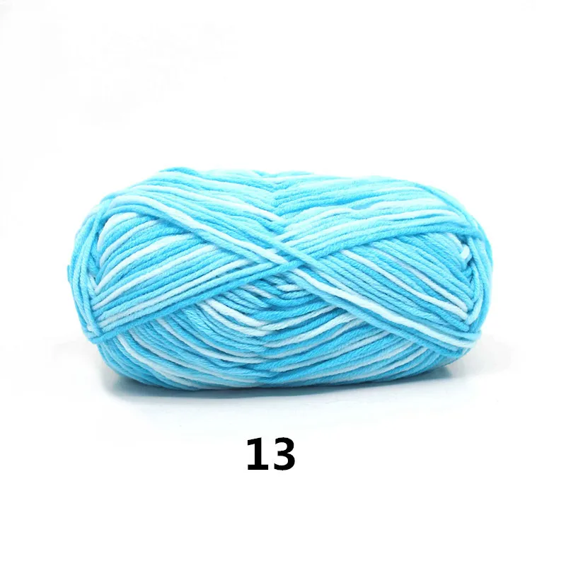 1pc 13 1 шт=50g нитки для вязания пряжа Новые Строки Темы Пряжа Смесовая Хлопок Красивое Сочетание Цветов для Ручного Вязания Куклы Свитер - Цвет: 1pc 13