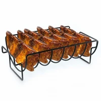 non stick rib shelf bbq 2020 stand barbecue roast rack stainless steel grilling bbq chicken beef ribs rack grilling baske