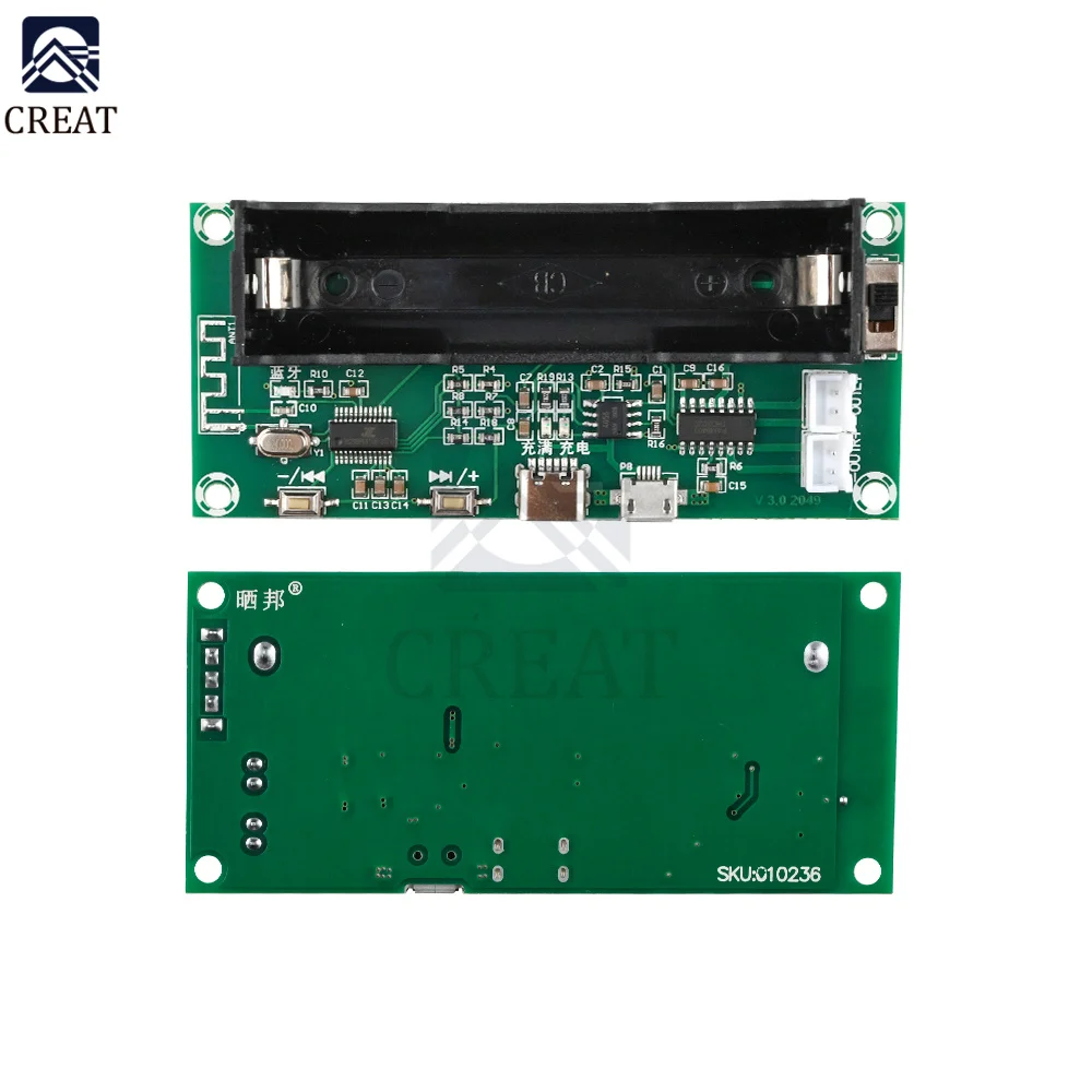 Плата усилителя PAM8403 Bluetooth 5 0 двухканальная 3Wx2 модуль стерео цифрового звука