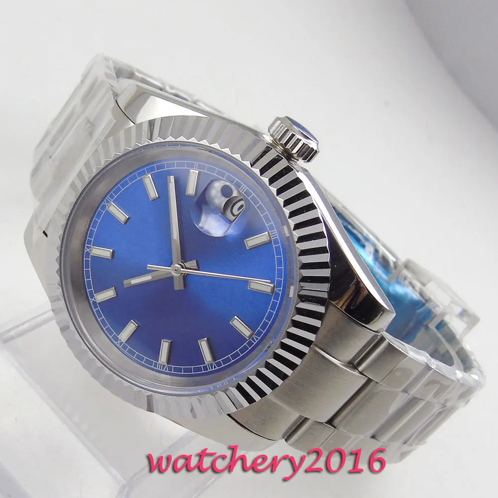 Новинка 2019 модные автоматические механические мужские часы MIYOTA 8215 с механизмом 40