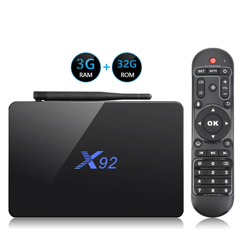 3G 32G X92 2 ГБ/3 Гб 16 Гб/32 ГБ Смарт медиаплеер Android 7,1 tv Box Amlogic S912 Восьмиядерный KD16.1 двойной Wifi 4K телеприставка - Цвет: 3G 32G