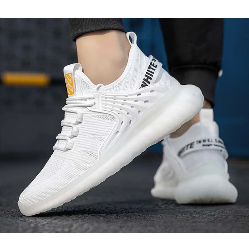 Кроссовки мужские сетчатые дышащие удобная повседневная обувь увеличивающая