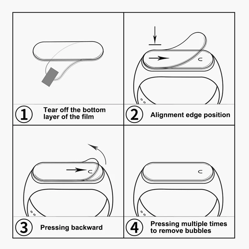 

Screen Protector 3D Protective Film for XiaoMi Band 4 NFC Bracelet Glass Film for Mi Band 4 Full Cover Screen Protective Case