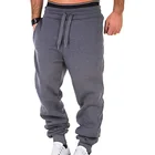 Повседневные однотонные мужские брюки, спортивные хлопковые серые мужские джоггеры, свободные спортивные брюки, черные брюки, уличная одежда 2020