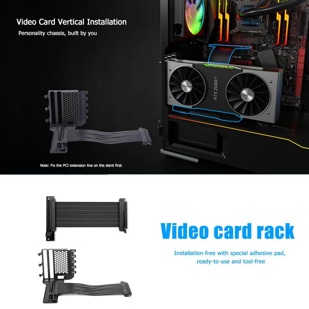 Для 7 PCI корпус ПК чехол Графический держатель для карт подставка металлическая